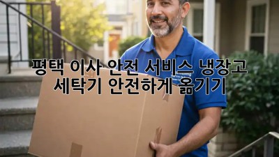 평택 이사 안전 서비스: 냉장고, 세탁기 안전하게 옮기기! ✨