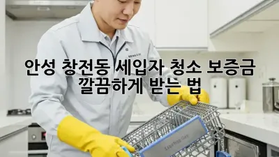 안성 창전동 세입자 청소🧹, 보증금🛡️ 깔끔하게 받는 법!